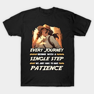 Brave Adventurer Motivation Quotes - Anime Shirt T-Shirt